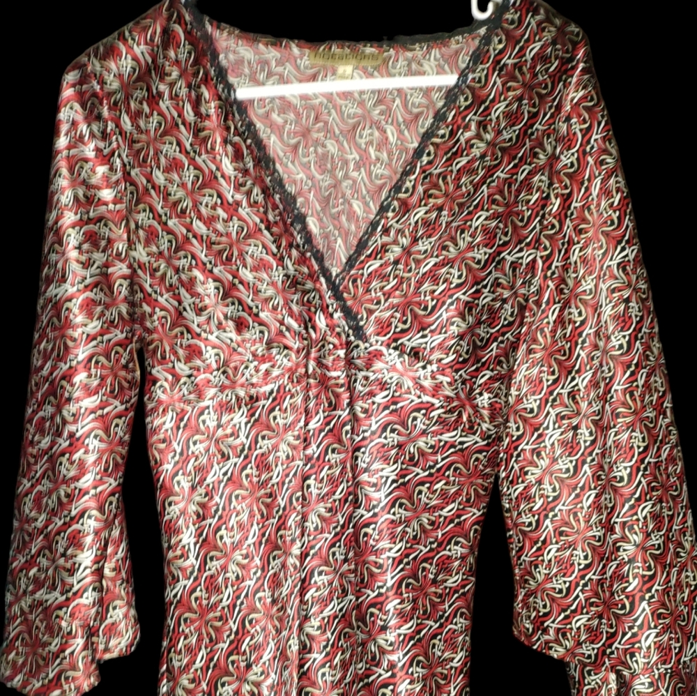 Notations long sleeve paisley Blouse size S - Picture 2 of 9